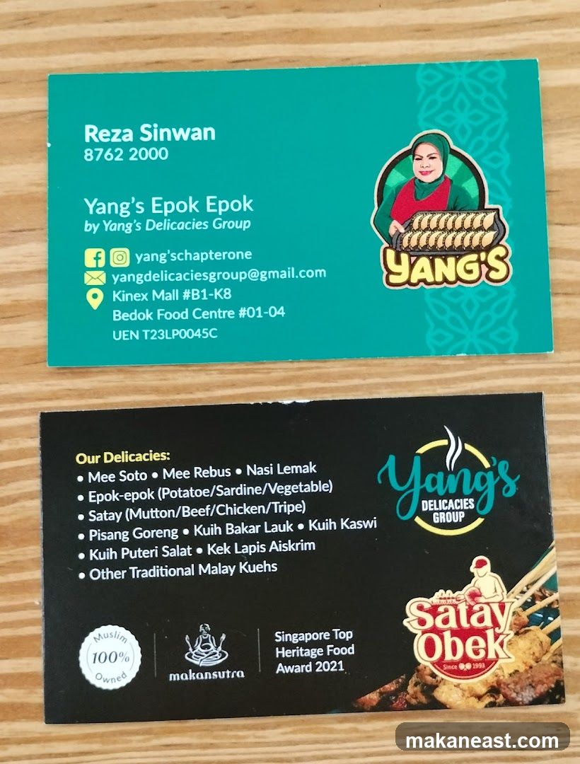 Yang's Delicacies Business Cards