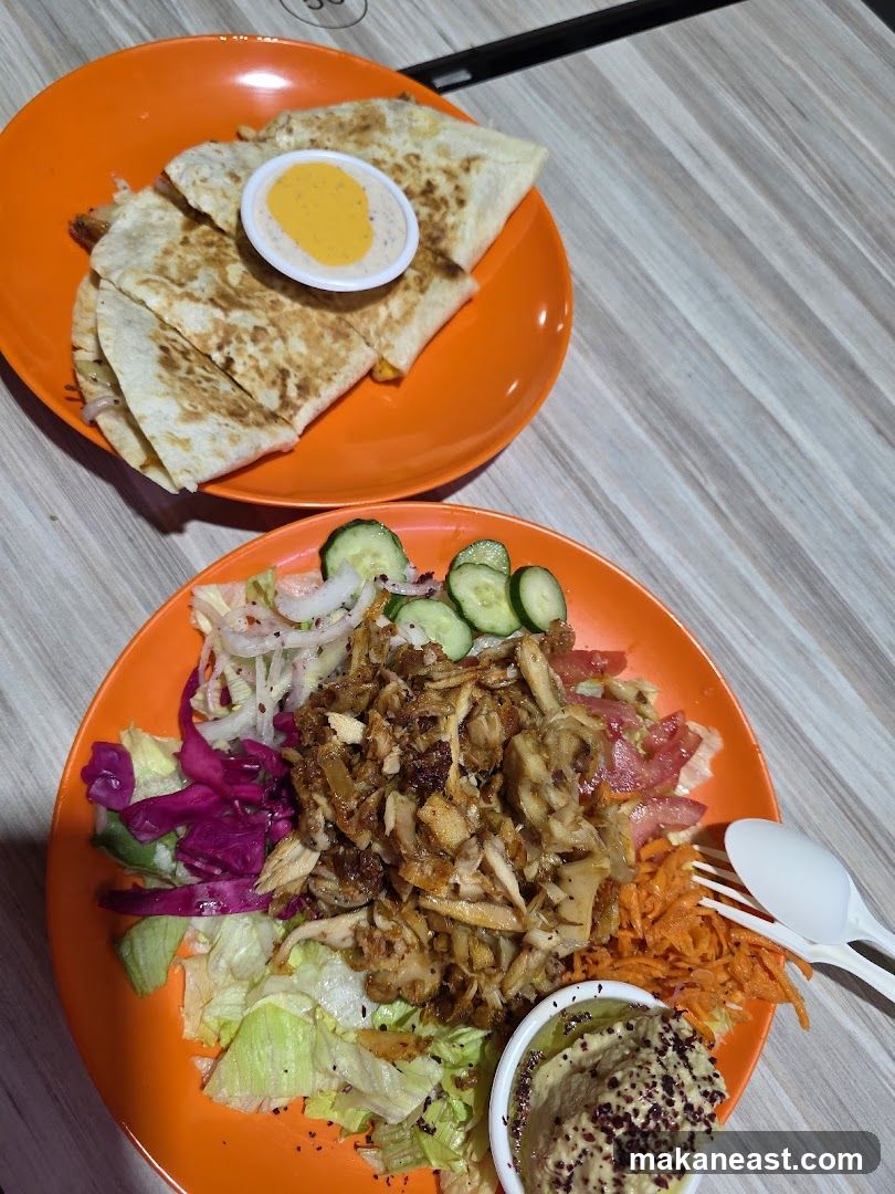 Shawarma and Quesadilla