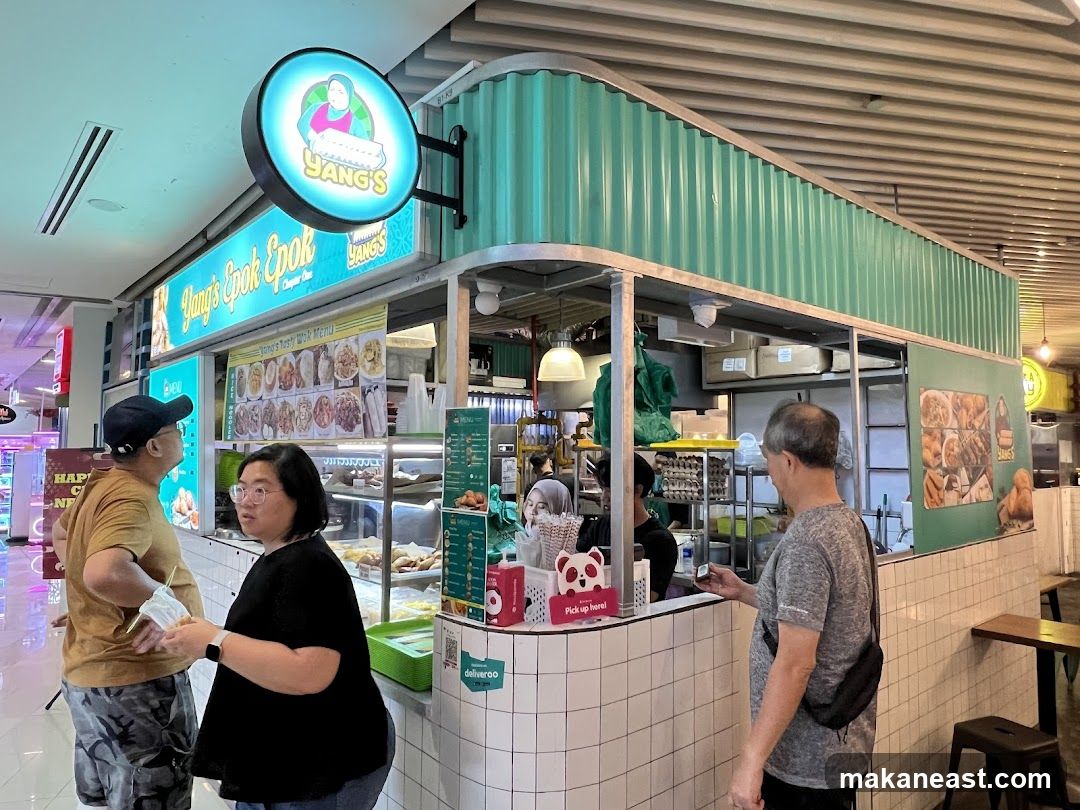 Food stall with customers