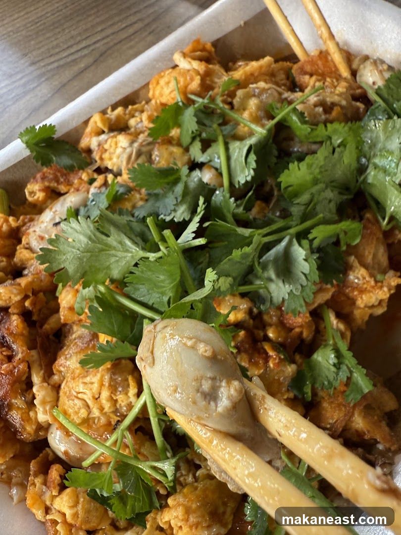 Oyster Omelet with Cilantro