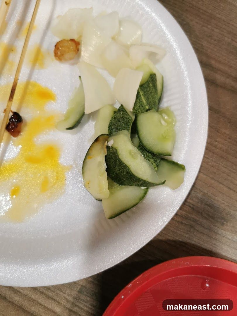 Cucumber and Onion Slices