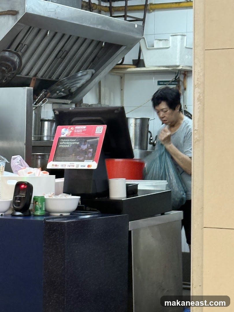 Kitchen Counter with Staff