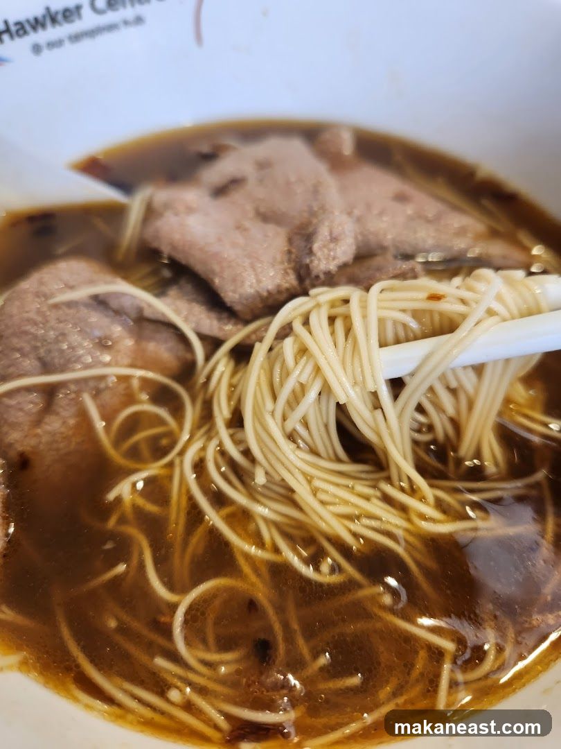 Noodle Soup with Slices of Meat