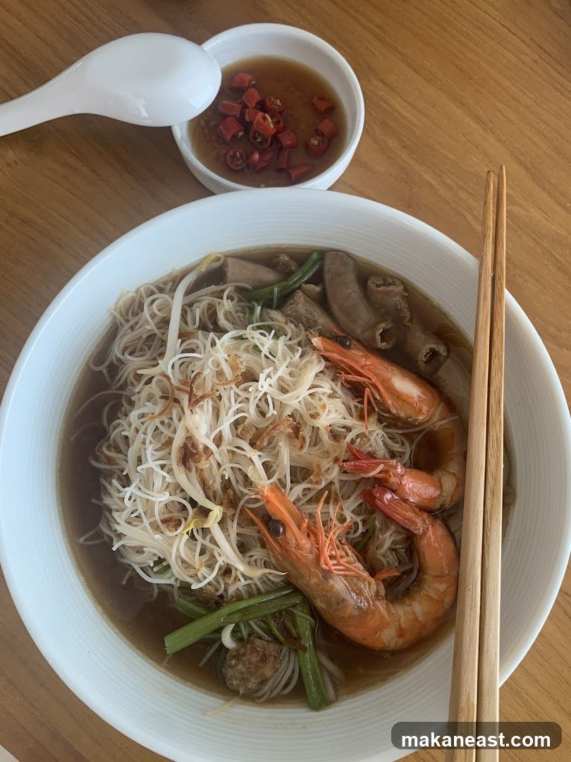 Noodle Soup with Shrimp