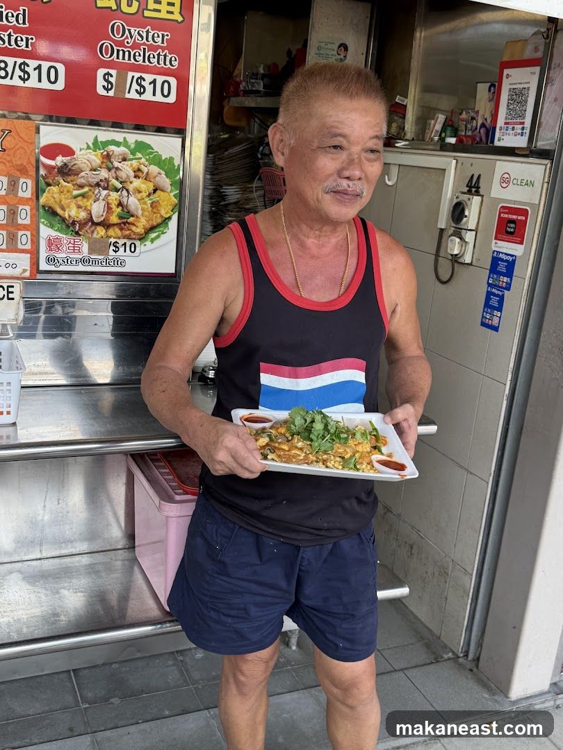 Man Holding Oyster Omelette
