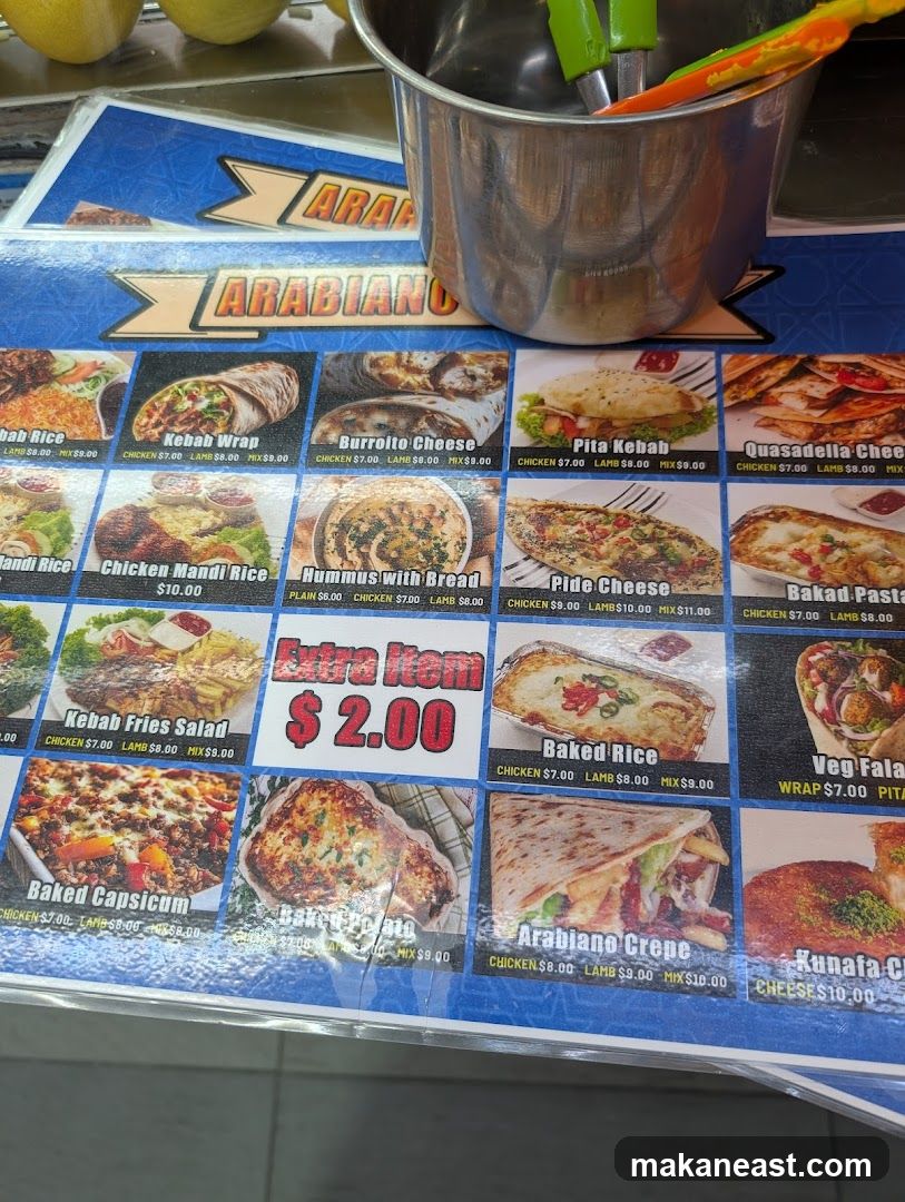 Arabiano Menu