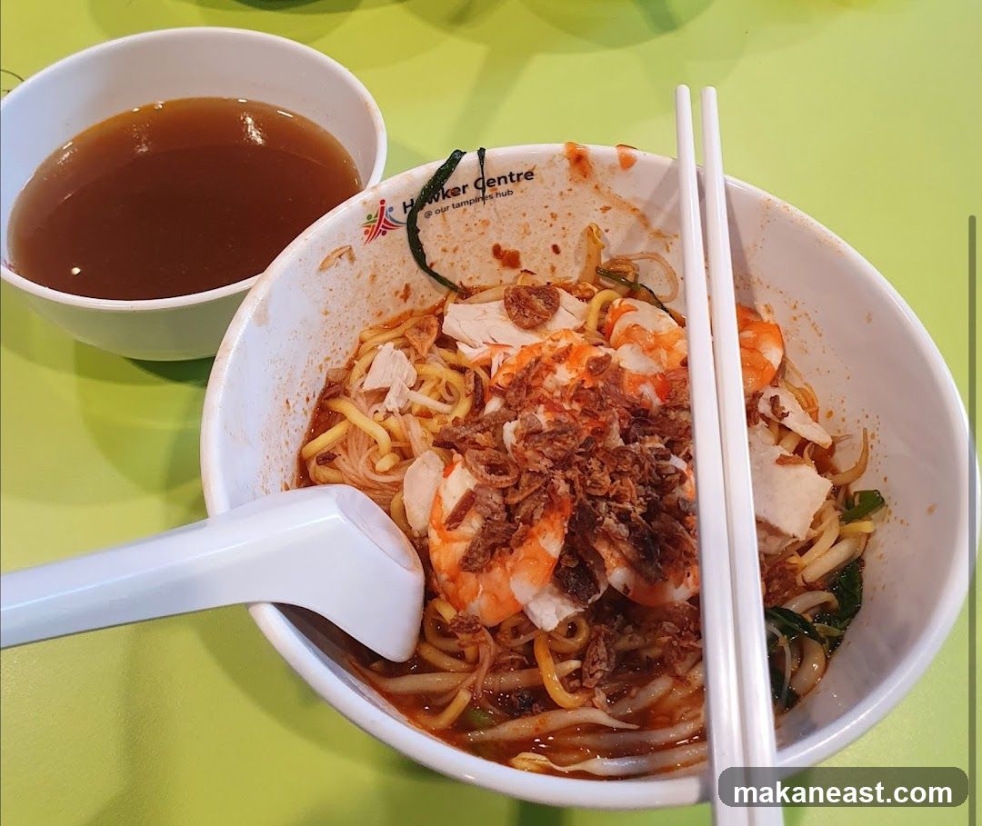 Noodle Dish with Shrimp and Chicken