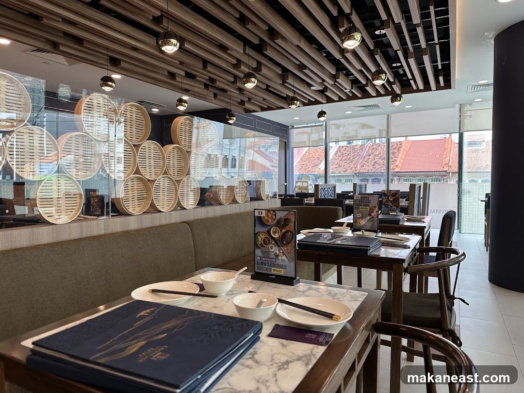 Restaurant Interior with Decorative Steamer Baskets