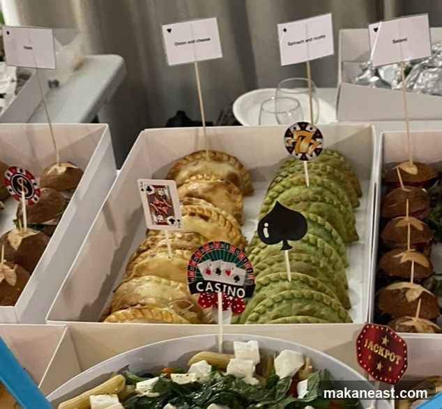 Casino-themed party food