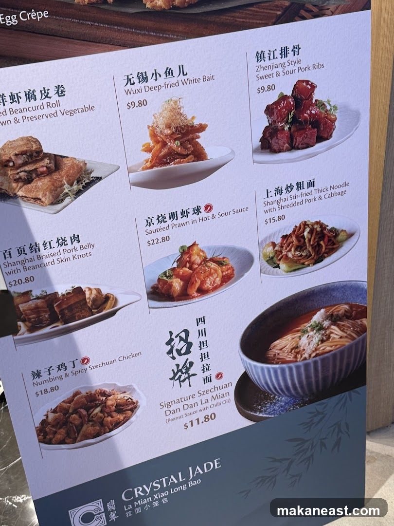 Crystal Jade Menu