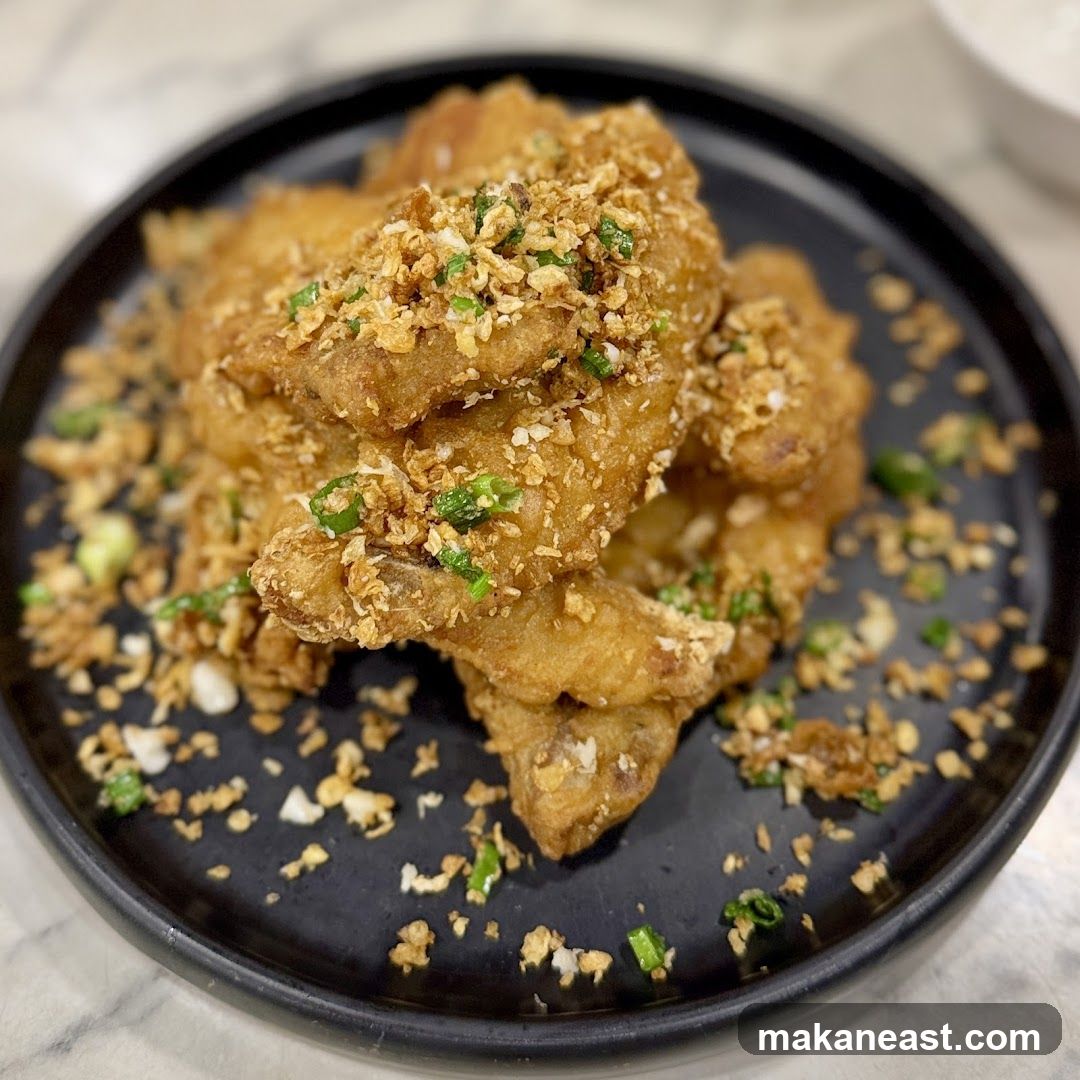 Crispy Fried Chicken Wings with Garlic and Scallions