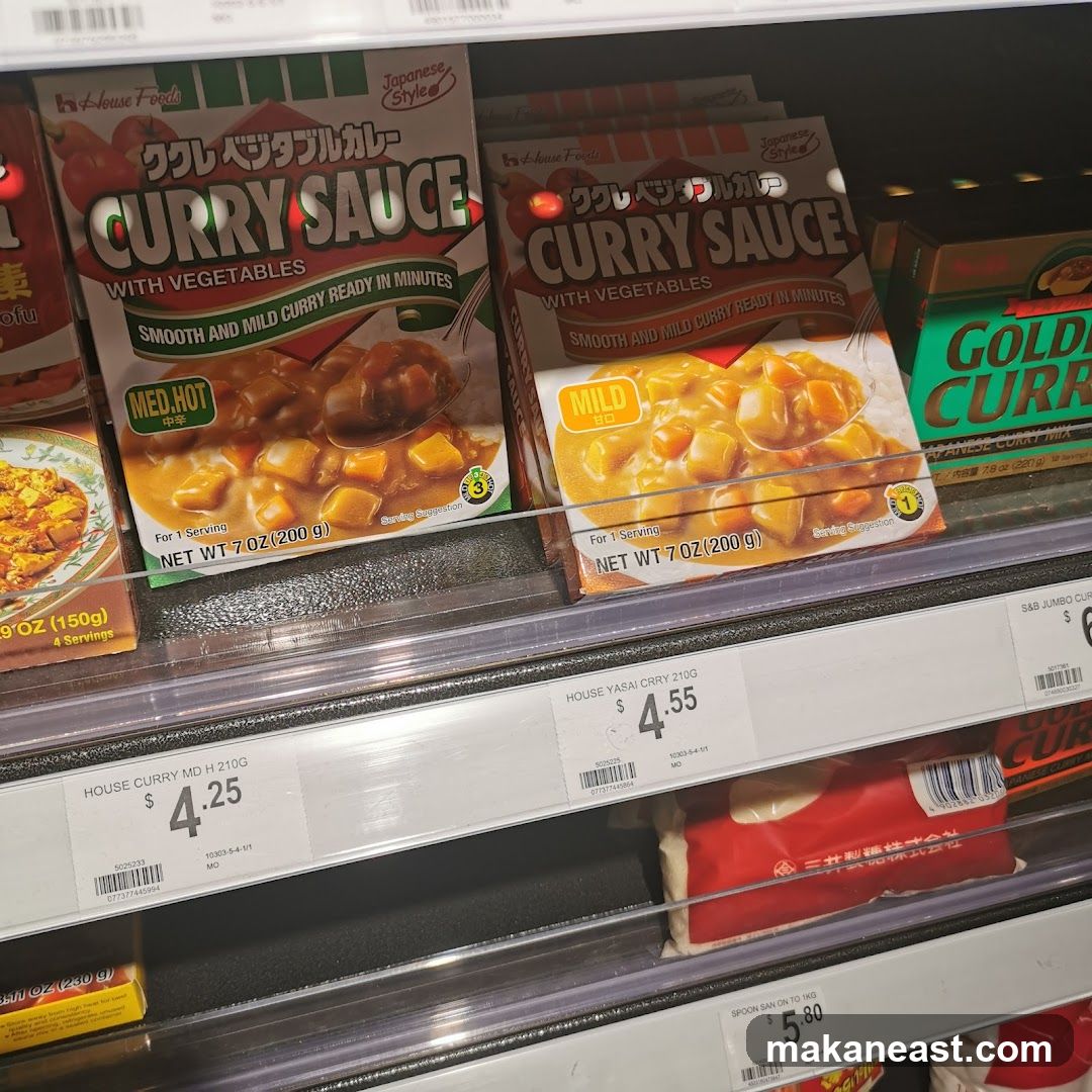 Curry Sauces on Shelf