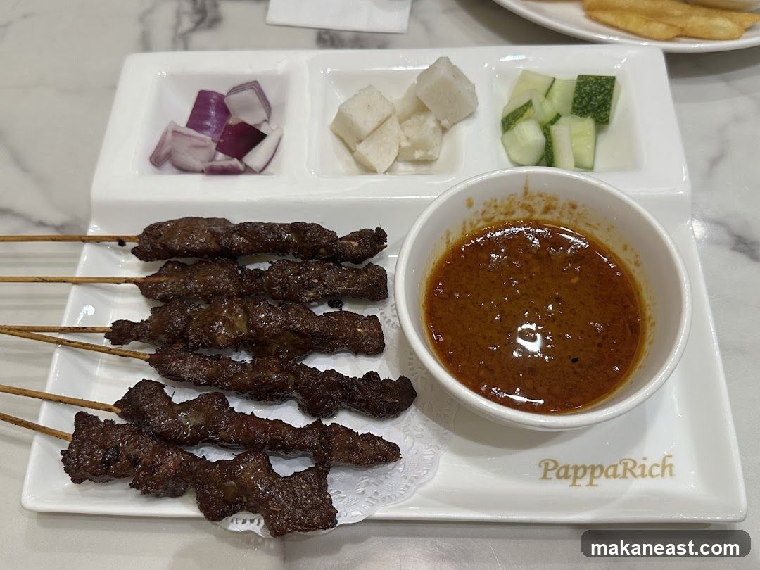 Beef Satay with Condiments