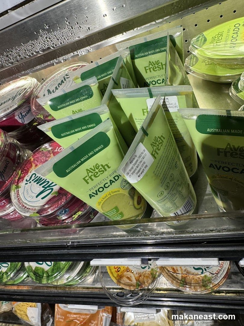 Avocado product in a refrigerator display