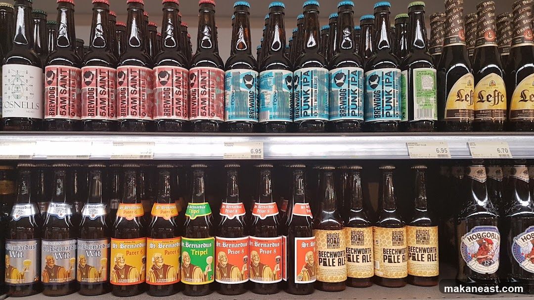 Bottles of Beer on Shelves