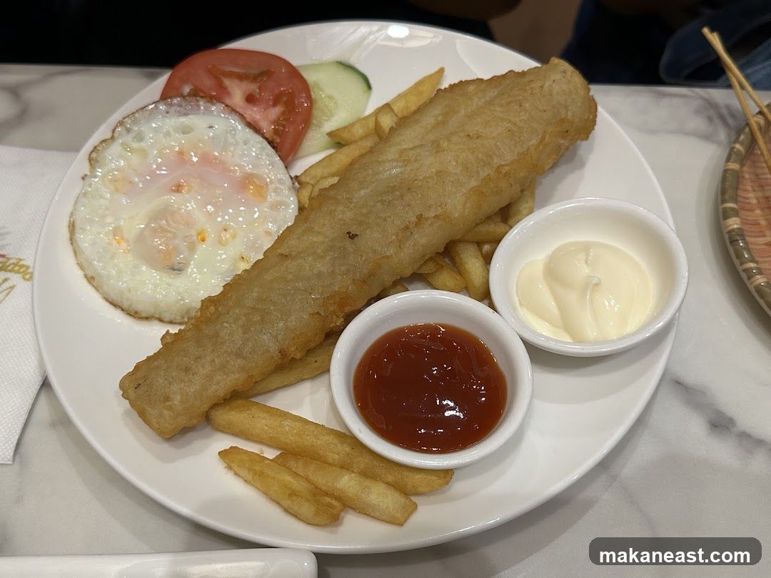 Fish and Chips with Fried Egg