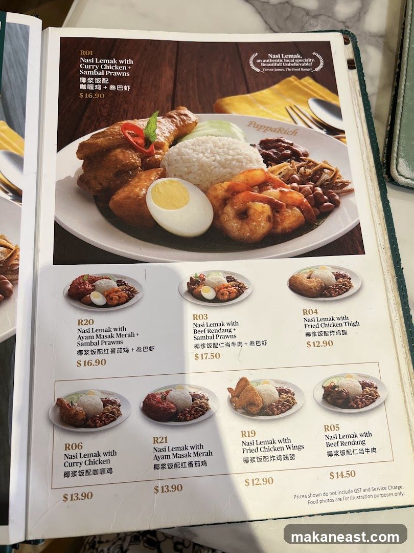 PappaRich Menu
