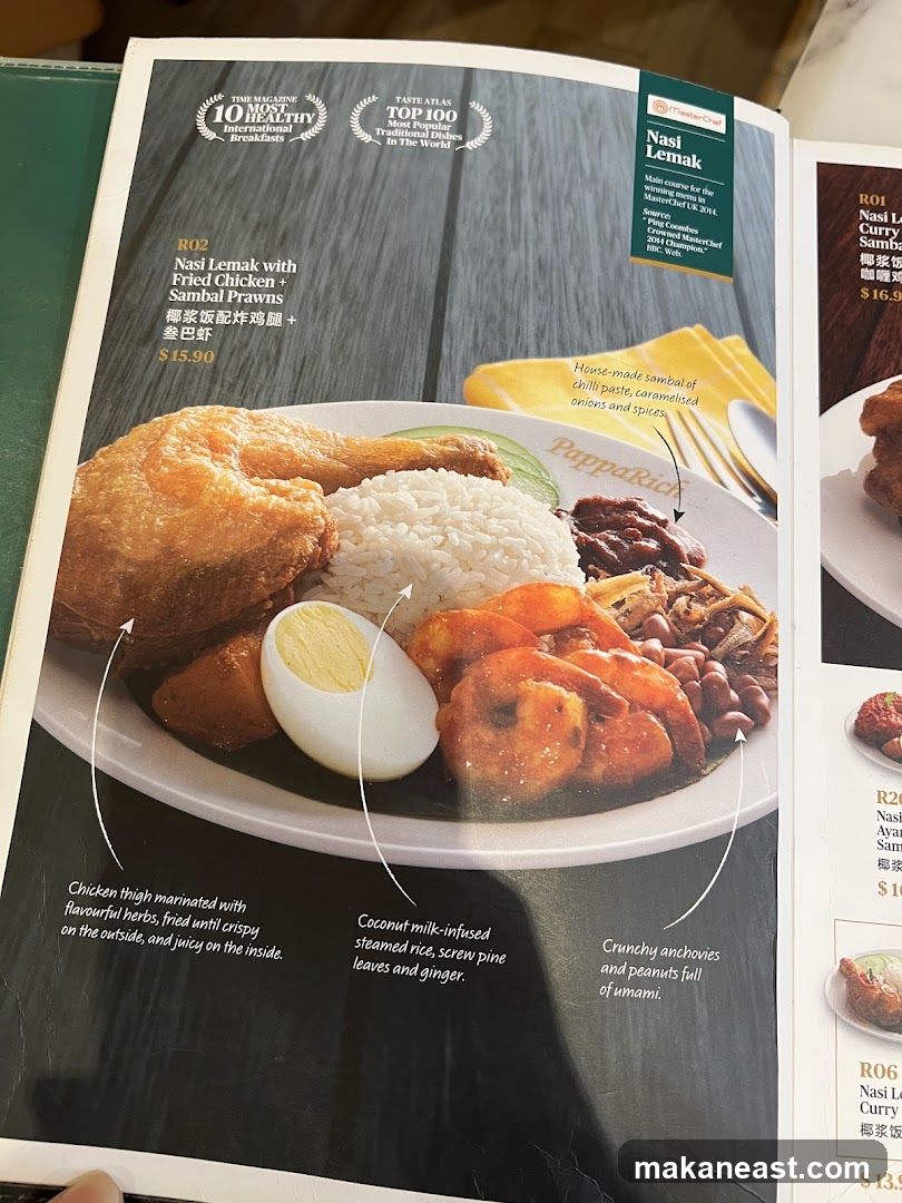 PappaRich Menu