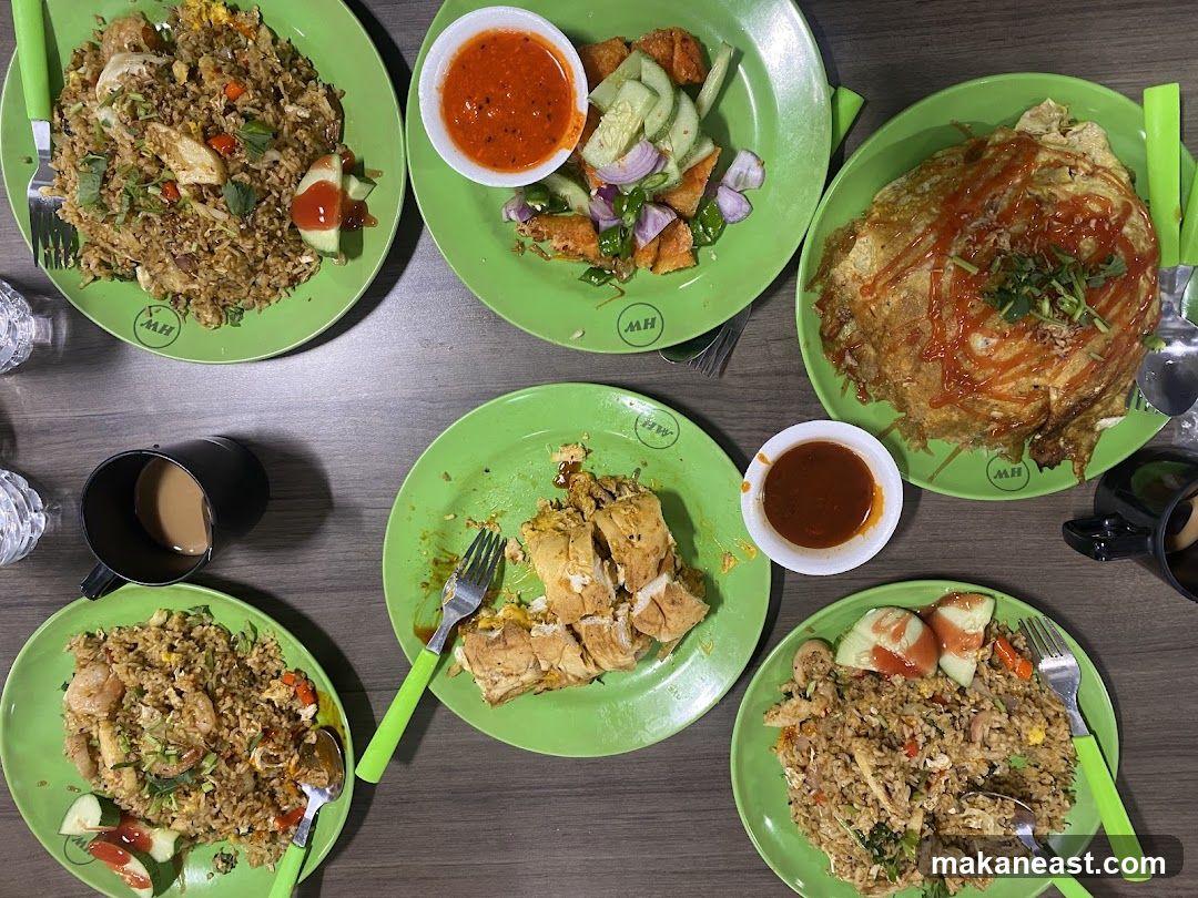 Assortment of Fried Rice and Other Dishes