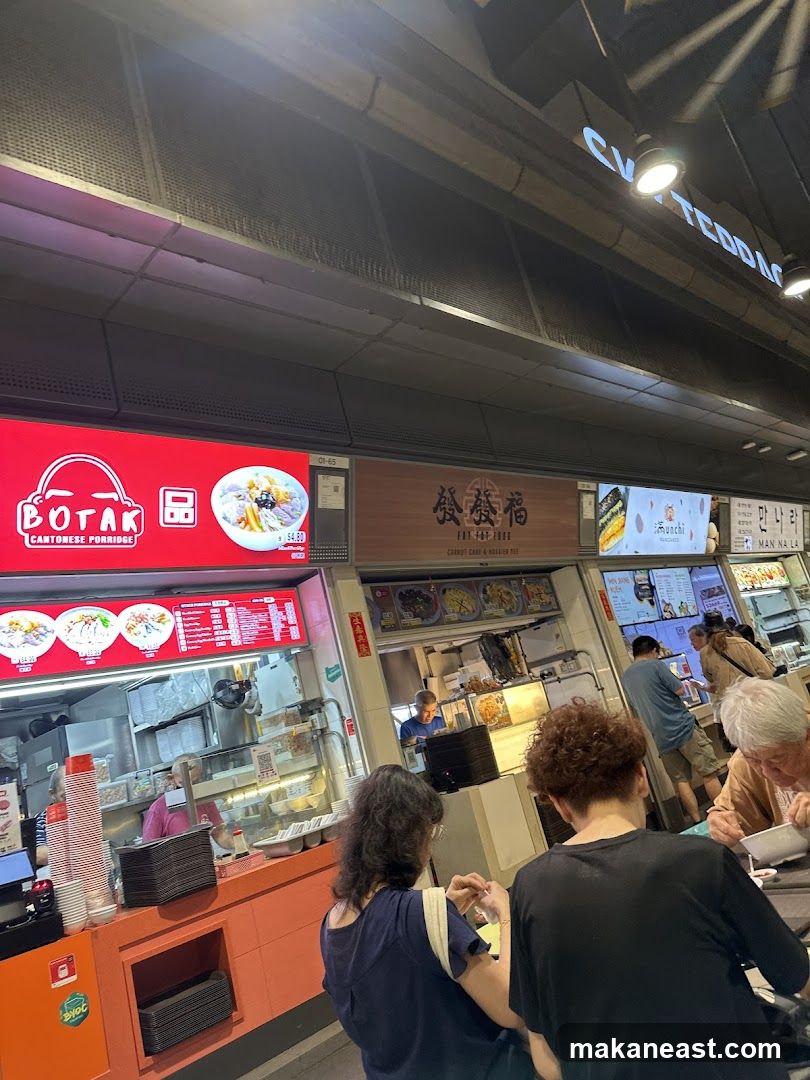 Food stalls in a hawker center