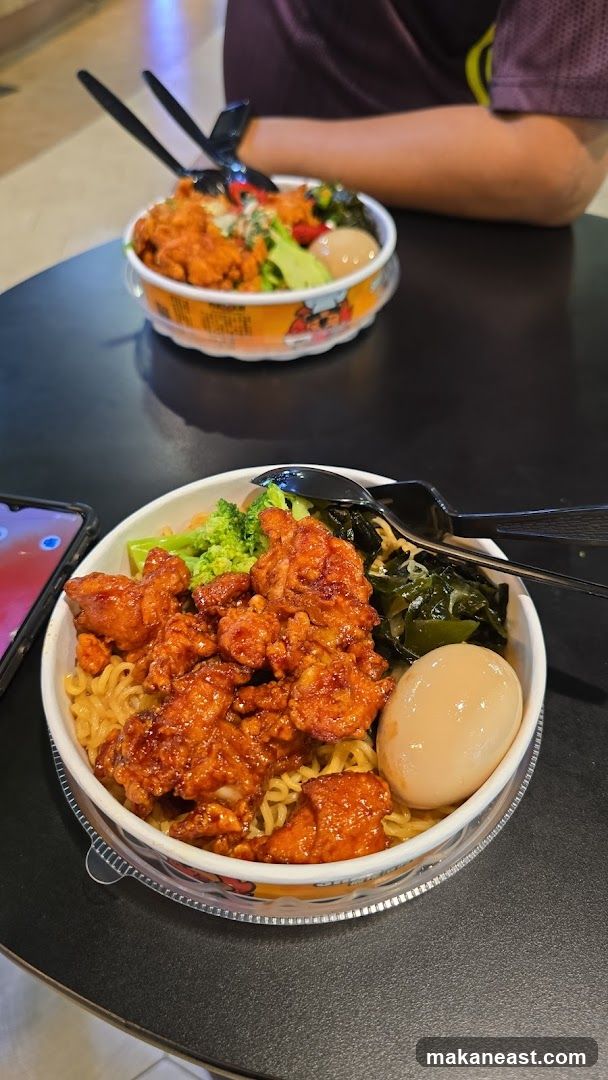 Noodle Bowls with Fried Chicken