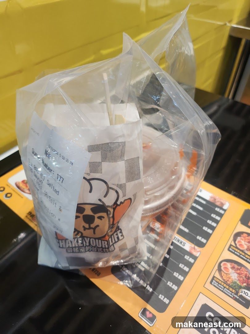Takeout Bag and Menu