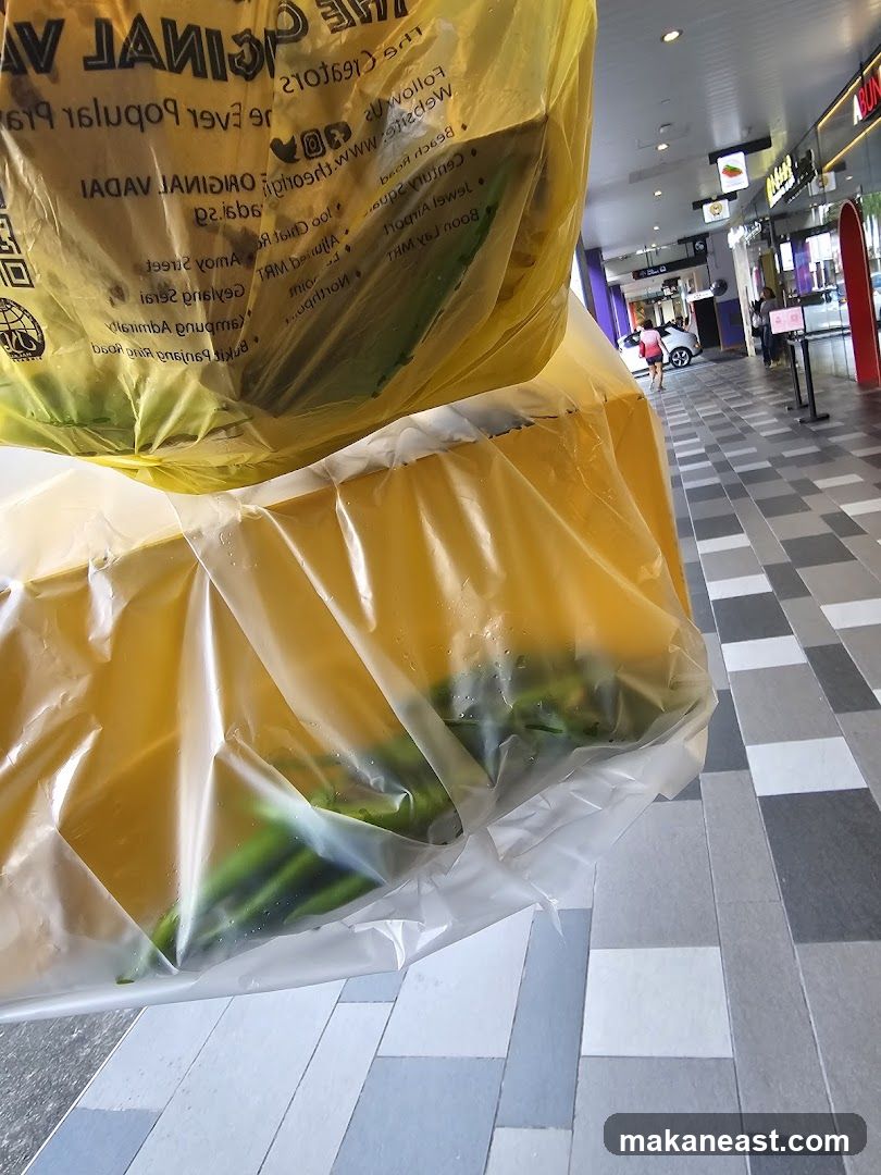 Yellow Bag with Green Produce
