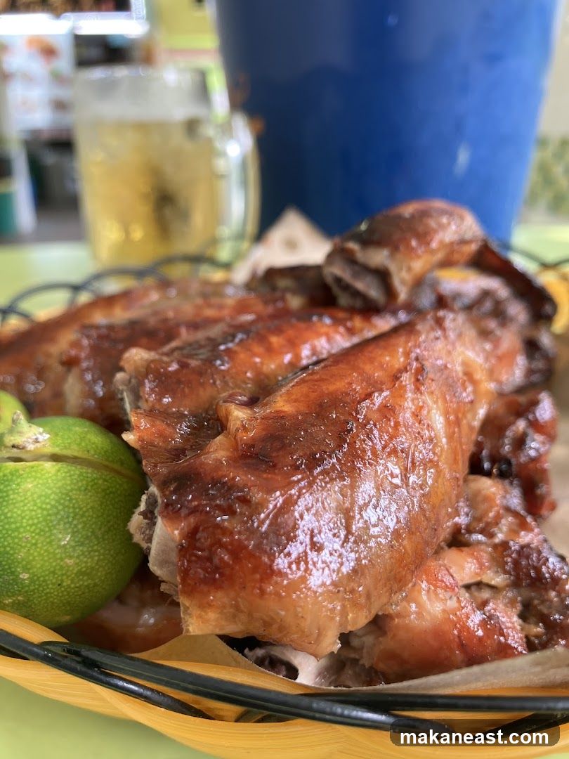 Roasted Meat Platter with Lime and Drink