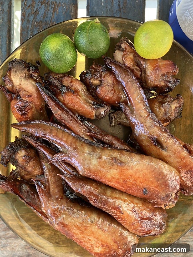 Cooked Chicken Wings with Limes