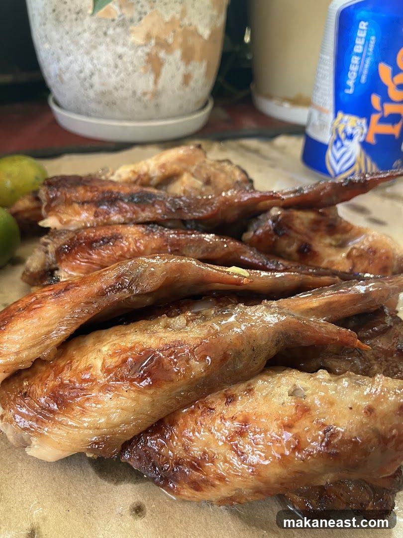 Grilled Chicken Wings with Beer