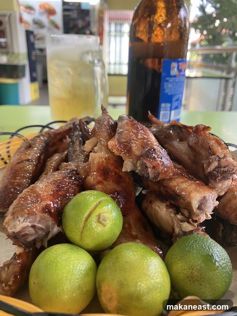 Grilled Chicken Wings with Limes and Drink