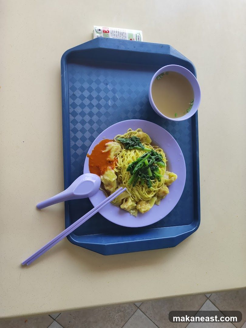 Noodles with Dumplings and Soup