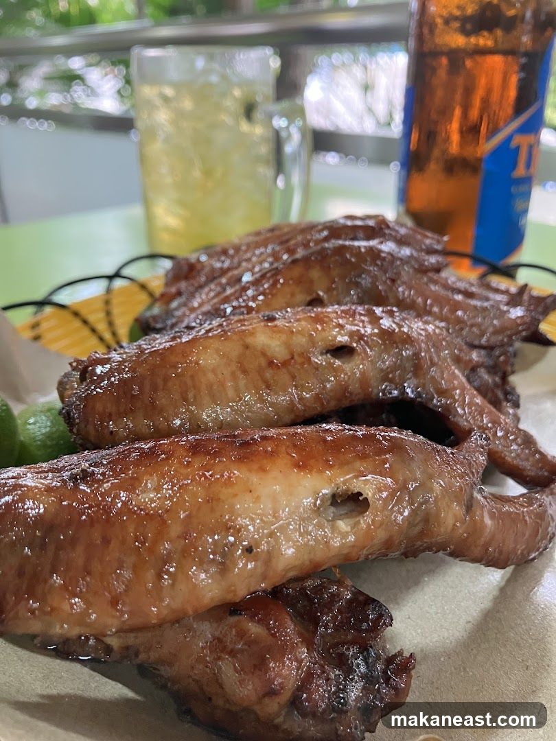 Grilled Chicken Wings with Beer and Drink