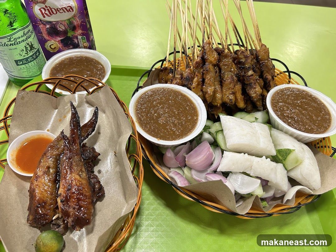 Chicken Wings and Satay Platter