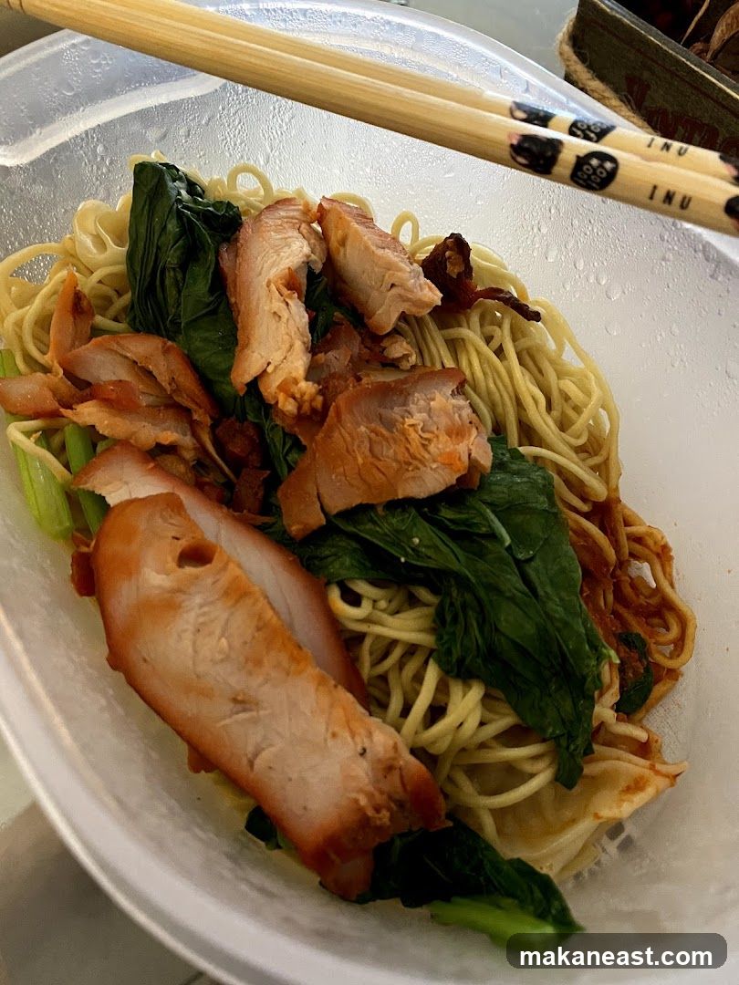 Noodles with Char Siu and Greens