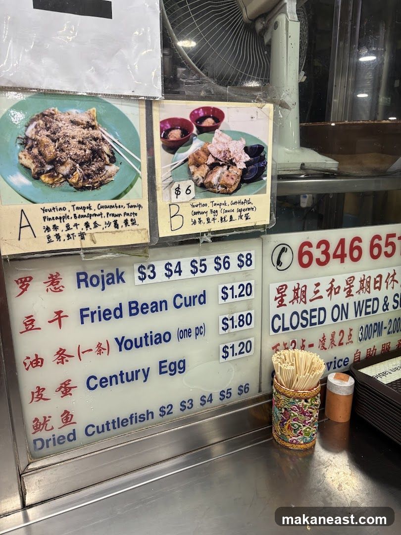 Rojak Menu