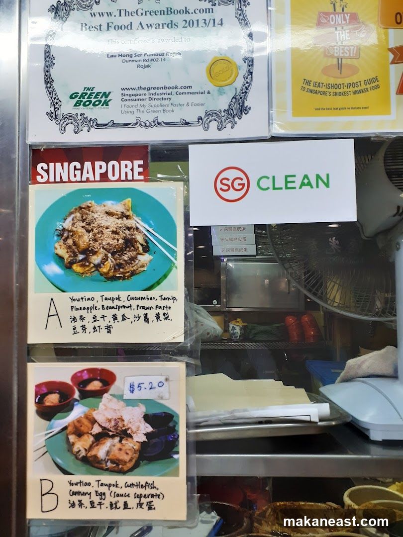 Food stall awards and menu