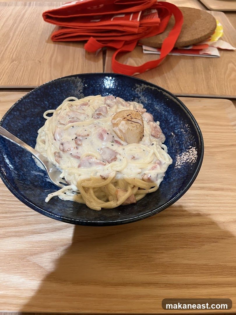 Spaghetti Carbonara with Scallop