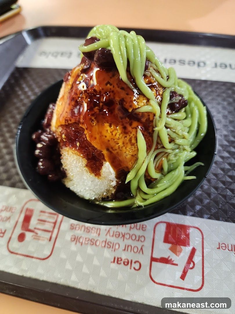 Dessert with Shaved Ice and Toppings