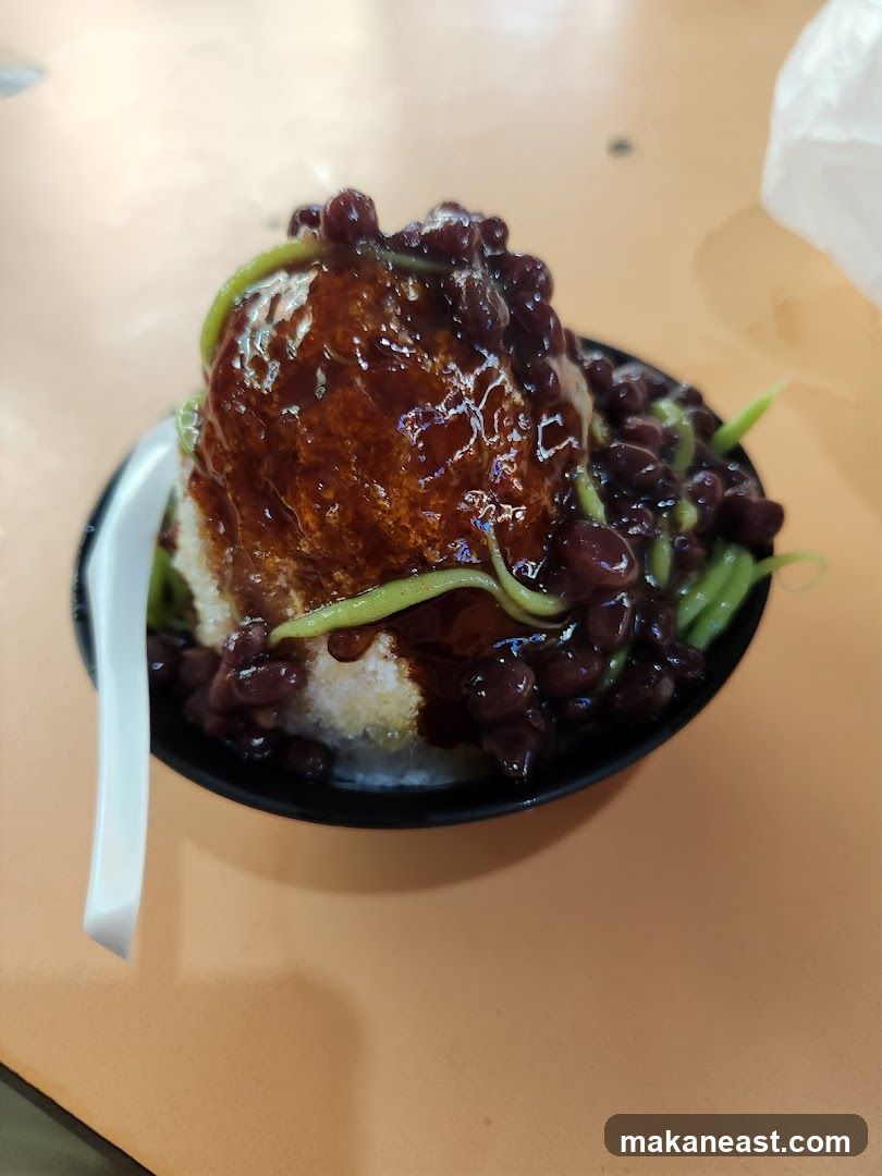 Dessert with Red Beans and Green Jelly
