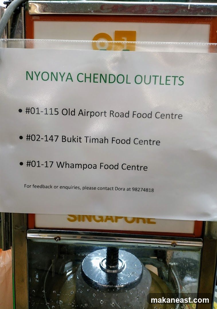 Nyonya Chendol Outlets List