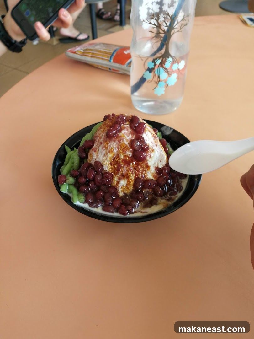 Dessert with Red Beans and Green Jelly