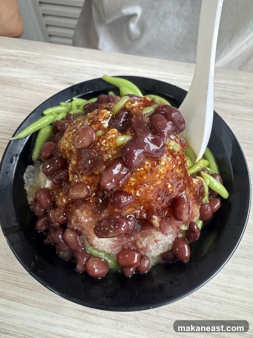 Dessert with Red Beans and Green Jelly