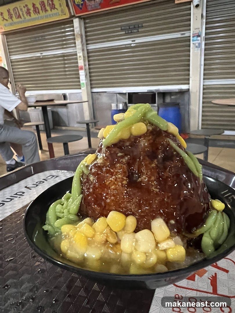Dessert with Corn and Green Jelly