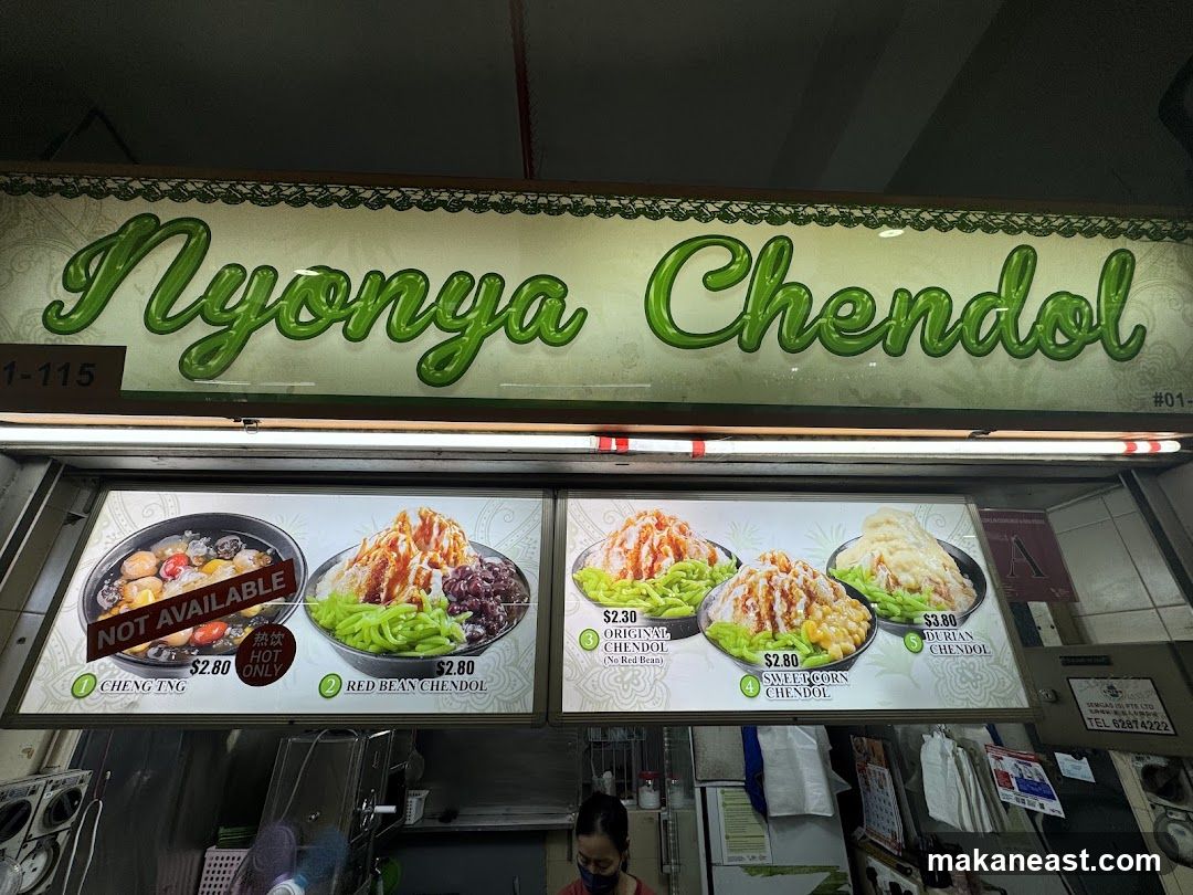 Nyonya Chendol Menu