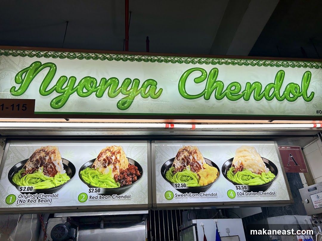 Nyonya Chendol Menu