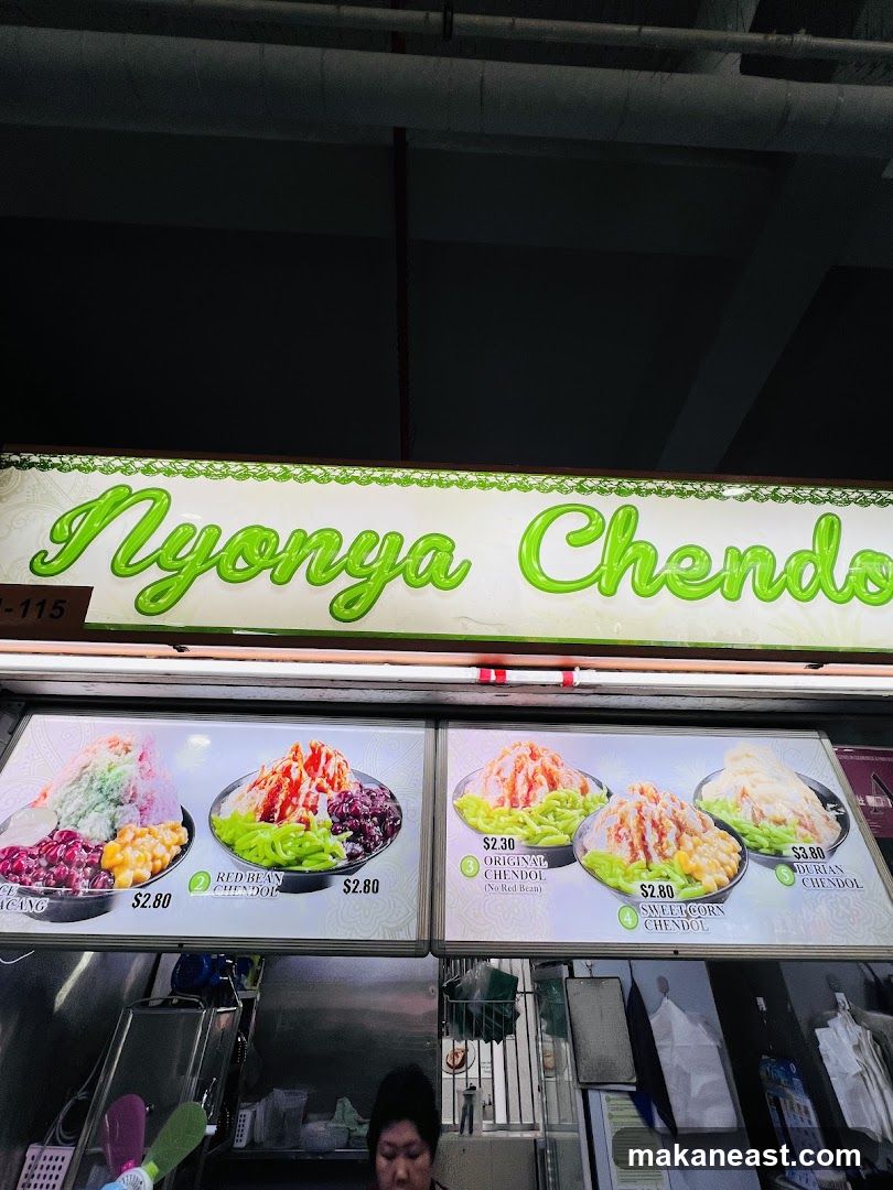 Nyonya Chendol Menu