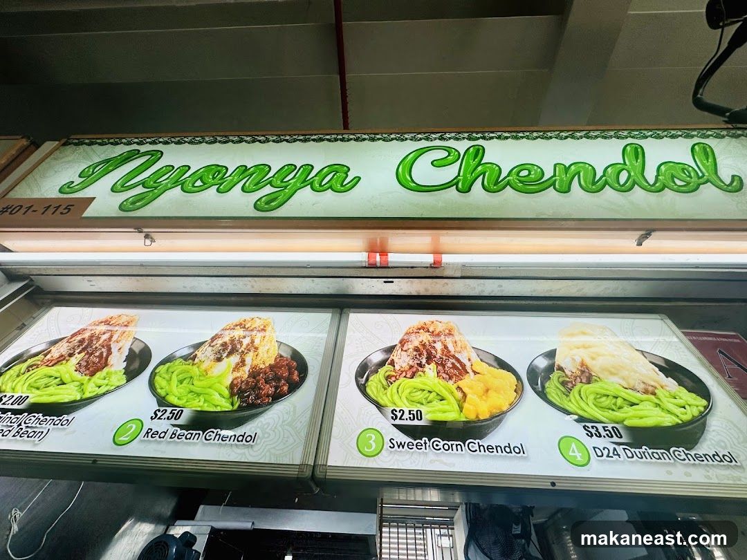 Nyonya Chendol Menu