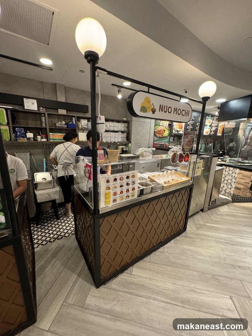 Dessert stall with mochi