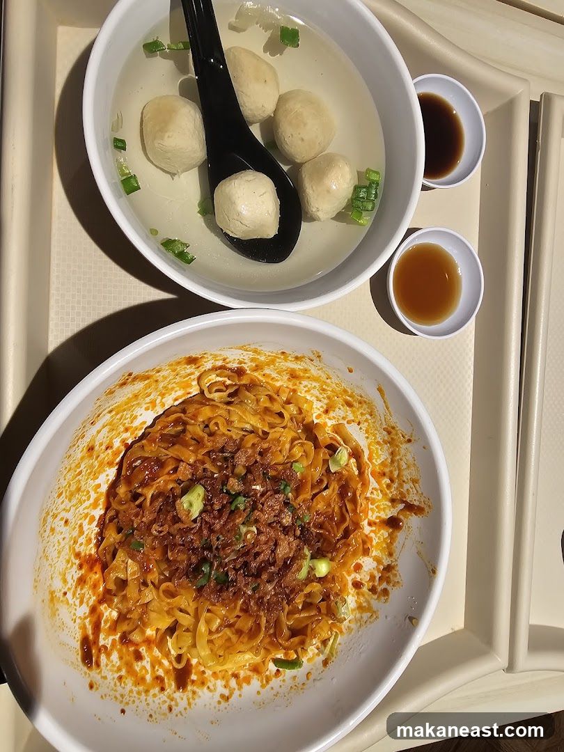 Noodles and Meatball Soup